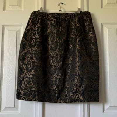 Worthington Women's Black/Gold Jacquard Pencil Skirt Size 16 Formal - Thumbnail 9