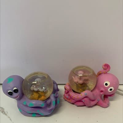 Pink & Purple Octopus Kids Waterball Figurine Greenbrier International Inc. - Thumbnail 2