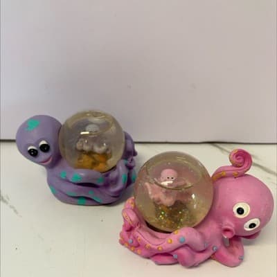 Pink & Purple Octopus Kids Waterball Figurine Greenbrier International Inc. - Thumbnail 5