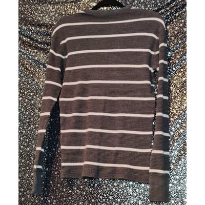 American Eagle Mens Vintage Fit Shirt Striped Long Sleeve T-Shirt Size XS - Thumbnail 2