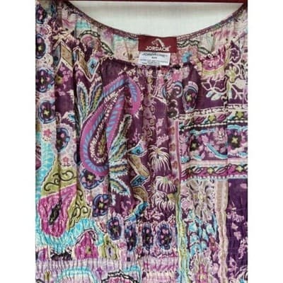 Jordache Juniors Top Blouse Sheer Pullover Bell 3/4 Sleeve Round Neck XL - Thumbnail 3