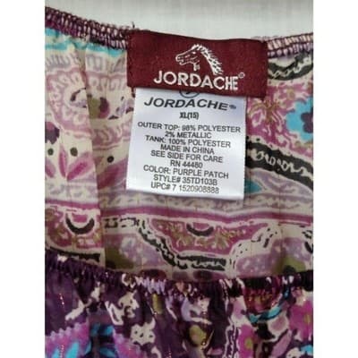 Jordache Juniors Top Blouse Sheer Pullover Bell 3/4 Sleeve Round Neck XL - Thumbnail 4