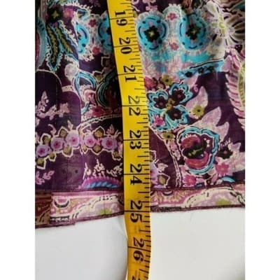 Jordache Juniors Top Blouse Sheer Pullover Bell 3/4 Sleeve Round Neck XL - Thumbnail 11