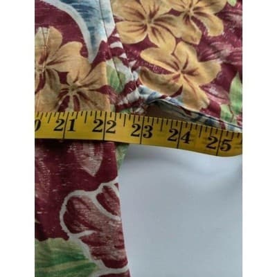 Pierre Cardin Mens Hawaiian Short Sleeve Button Shirt Floral 100% Cotton Size M - Thumbnail 8