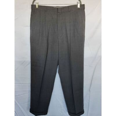 Slates Dress Pants Slacks 36x32 Relaxed Fit Men's 36 X 29 Gray - Image 1