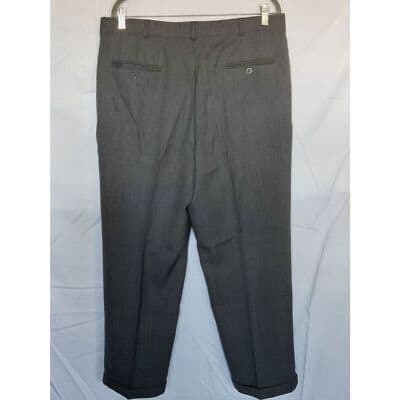 Slates Dress Pants Slacks 36x32 Relaxed Fit Men's 36 X 29 Gray - Thumbnail 2