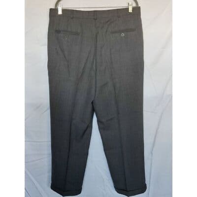 Slates Dress Pants Slacks 36x32 Relaxed Fit Men's 36 X 29 Gray - Thumbnail 3