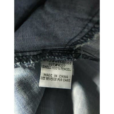 Velvet Heart Womens Tencel Shirt Roll Tap Sleeve V-Neck Collared Blue Size Small - Thumbnail 6