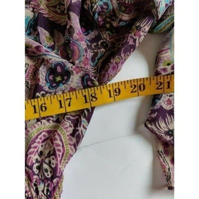 Jordache Juniors Top Blouse Sheer Pullover Bell 3/4 Sleeve Round Neck XL - Thumbnail 10