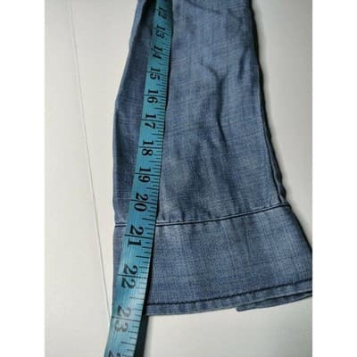 Velvet Heart Womens Tencel Shirt Roll Tap Sleeve V-Neck Collared Blue Size Small - Thumbnail 9