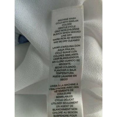 White House Black Market Off The Shoulder Blue White Floral Embroidered Top Sz S - Thumbnail 9