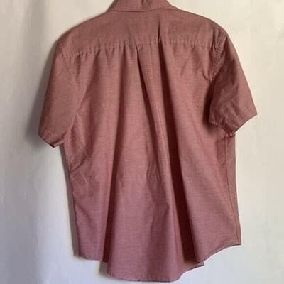 Arrow Classic Fit Beige Easy Care Casual Button Down Shirt Men Size L Oxford - Thumbnail 5