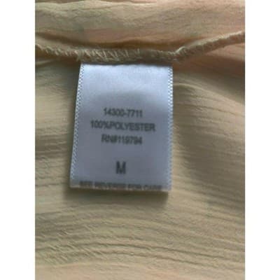 Live and Let Live Women Short Sleeve Blouse Top Orange & Yellow Floral Sz M - Thumbnail 7