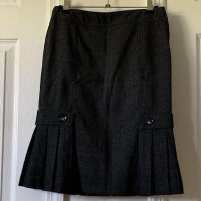 BCX Women's Gray Plaid Pleated Short Skirt with Button Accent Size 1 - Thumbnail 7
