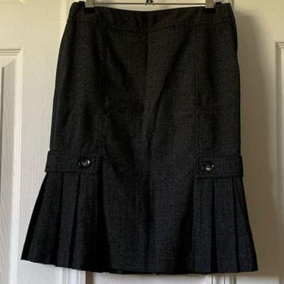 BCX Women's Gray Plaid Pleated Short Skirt with Button Accent Size 1 - Thumbnail 9