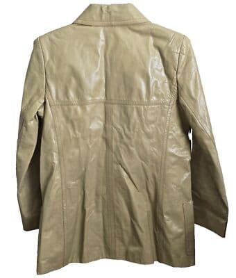 Company Ellen Tracy Womens Sz 8 Leather Jacket Field Coat Style Fully Lined - Thumbnail 6
