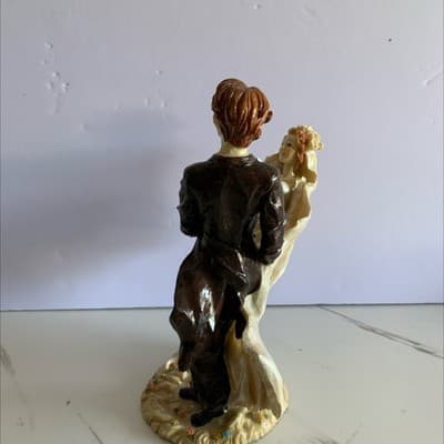 Vintage Dancing Wedding Couple 10 1/2 Tall - Thumbnail 3