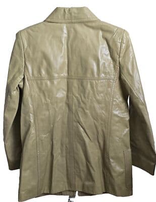 Company Ellen Tracy Womens Sz 8 Leather Jacket Field Coat Style Fully Lined - Thumbnail 8