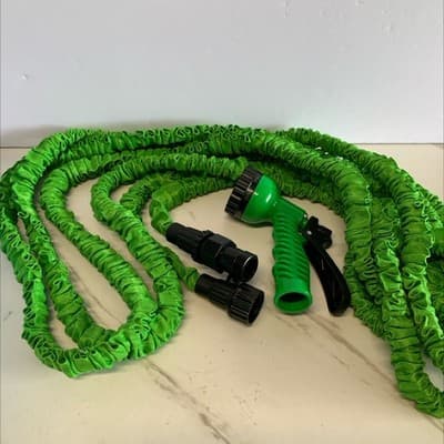 Water Hose 15m (50ft) – Flexible & Expandable (Green) - Thumbnail 2