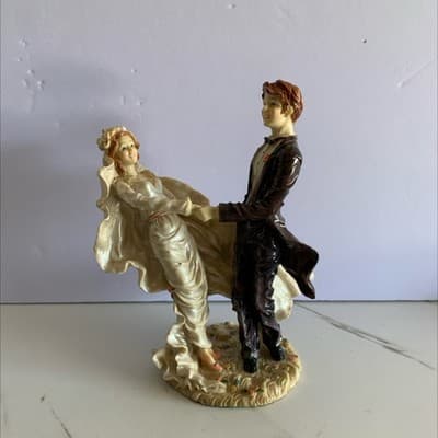 Vintage Dancing Wedding Couple 10 1/2 Tall - Thumbnail 2