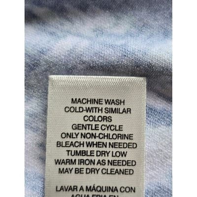 Womens Chico Blue White Abstract Print Knit Shirt size 1 - Thumbnail 2