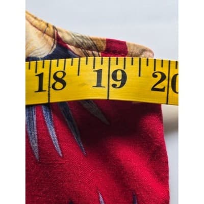 Impressions Workshop Womens Red Blue Floral Print Button Up Dress Size L - Thumbnail 7