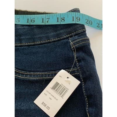 Love Indigo Women's Plus Size 18W Blue Chino Shorts Comfort Waist Casual Summer - Thumbnail 6