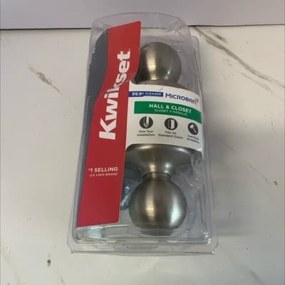 Kwikset Polo Hall & Closet Door Knob 92001-518 (Satin Nickel) - Thumbnail 9