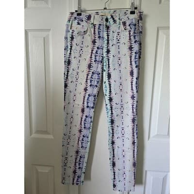 Joe's Skinny Ankle Jeans Mid Rise Tie Dye Snake Print Stretch Size Women"s 28 - Thumbnail 13