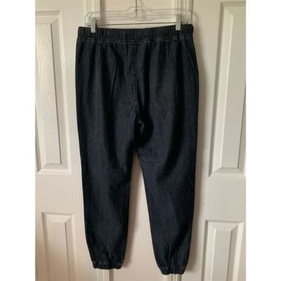 Mittoshop Women's Black Ripped Denim Joggers Size M Casual Pants - Thumbnail 10