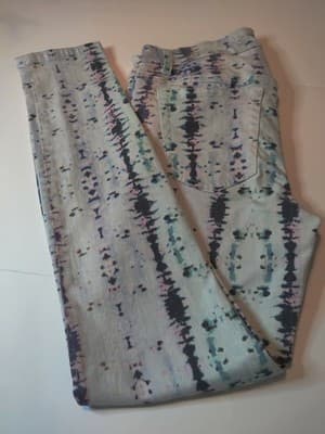 Joe's Skinny Ankle Jeans Mid Rise Tie Dye Snake Print Stretch Size Women"s 28 - Thumbnail 3