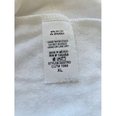 Set The Stage White Short Sleeve Tie Back Lightweight Knit Top XL - Thumbnail 4