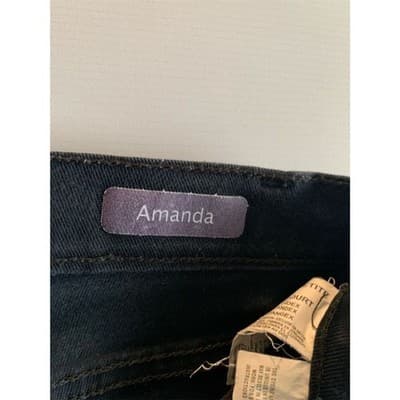 Gloria Vanderbilt Amanda Jeans Women's Petite 8P Black Straight Denim - Thumbnail 7