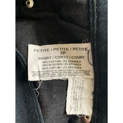 Gloria Vanderbilt Amanda Jeans Women's Petite 8P Black Straight Denim - Thumbnail 8