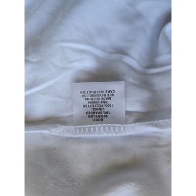 Women Shannon Ford NY XL White Lace Top Short Sleeve Keyhole Back Blouse - Thumbnail 4