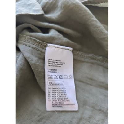 Women H&M Olive Green Long Sleeve Button Up Shirt Tunic Top - Thumbnail 4