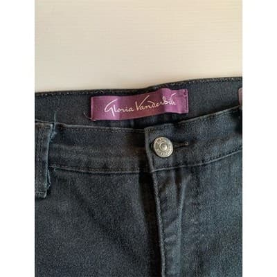 Gloria Vanderbilt Amanda Jeans Women's Petite 8P Black Straight Denim - Thumbnail 6