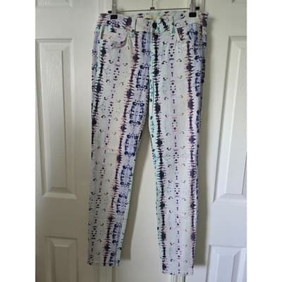 Joe's Skinny Ankle Jeans Mid Rise Tie Dye Snake Print Stretch Size Women"s 28 - Thumbnail 11