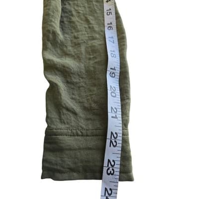 Women H&M Olive Green Long Sleeve Button Up Shirt Tunic Top - Thumbnail 9