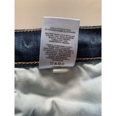 Express Women's Size 12 High-Rise Distressed Girlfriend Jeans Blue - Thumbnail 5