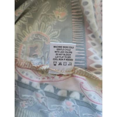 Tacera Patchwork Boho Tunic Top 3/4 Sleeve Boat Neck Geometric Paisley Print - Thumbnail 5