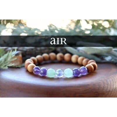 SMALL Set of 4 Anti Stress Anxiety Crystal Bracelet, Gemstone Yoga Bracelet - Thumbnail 7