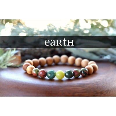 SMALL Set of 4 Anti Stress Anxiety Crystal Bracelet, Gemstone Yoga Bracelet - Thumbnail 10