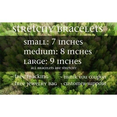 SMALL Set of 4 Anti Stress Anxiety Crystal Bracelet, Gemstone Yoga Bracelet - Thumbnail 6