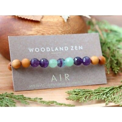 SMALL Set of 4 Anti Stress Anxiety Crystal Bracelet, Gemstone Yoga Bracelet - Thumbnail 4