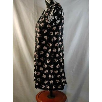 Lulus Floral Sheath Dress Sleeveless V-Neck Zipper Back Black Size Small - Thumbnail 6