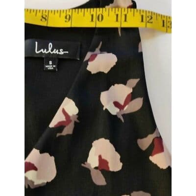 Lulus Floral Sheath Dress Sleeveless V-Neck Zipper Back Black Size Small - Thumbnail 7