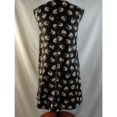Lulus Floral Sheath Dress Sleeveless V-Neck Zipper Back Black Size Small - Thumbnail 5