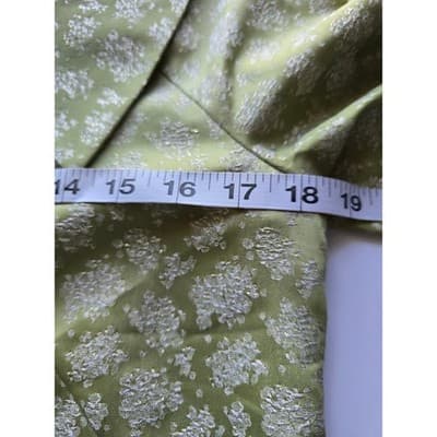 Anthropologie Elevenses Semi-Cropped Jacket Brocade One Button 3/4 Sleeve Size 4 - Thumbnail 6