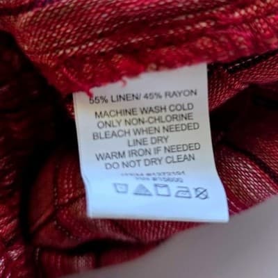 BRIGGS Red Stripe Linen Blend Pull On Shorts Women's Size M Smocked Waist Tassel - Thumbnail 5